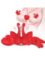 ARMONY PINZAS PARA PEZONES MAGNETICA CON VIBRACION FORMA MARIPOSA ROJO