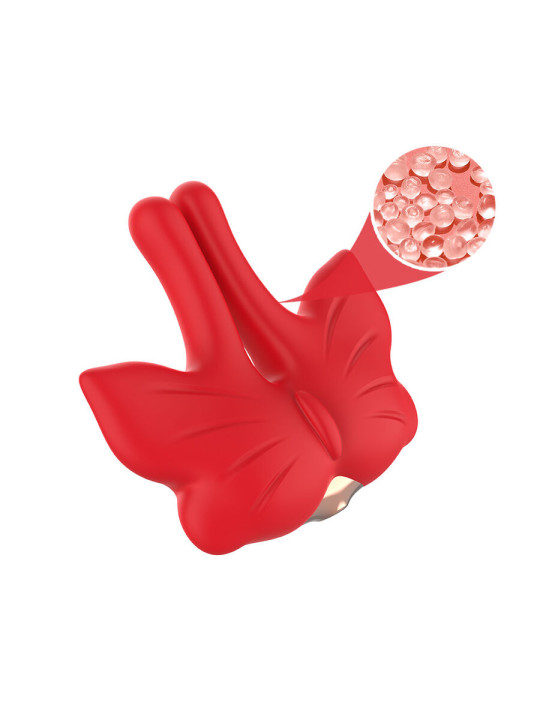 ARMONY PINZAS PARA PEZONES MAGNETICA CON VIBRACION FORMA MARIPOSA ROJO