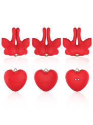 ARMONY PINZAS PARA PEZONES MAGNETICA CON VIBRACION FORMA MARIPOSA ROJO