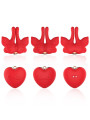 ARMONY PINZAS PARA PEZONES MAGNETICA CON VIBRACION FORMA MARIPOSA ROJO