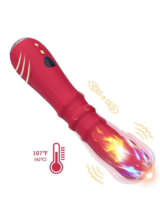 ARMONY DILDO VIBRADOR ESTIMULADOR PUNTO A TERMOAJUSTABLE ROJO