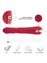 ARMONY DILDO VIBRADOR ESTIMULADOR PUNTO A TERMOAJUSTABLE ROJO