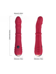 ARMONY DILDO VIBRADOR ESTIMULADOR PUNTO A TERMOAJUSTABLE ROJO