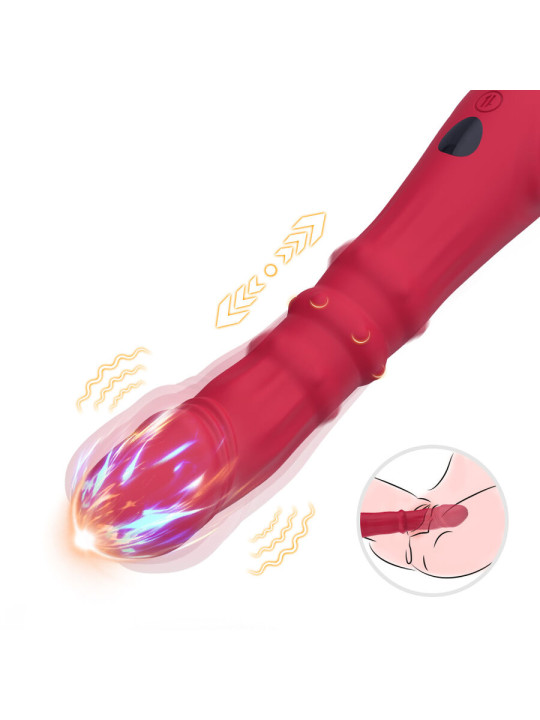 ARMONY DILDO VIBRADOR ESTIMULADOR PUNTO A TERMOAJUSTABLE ROJO