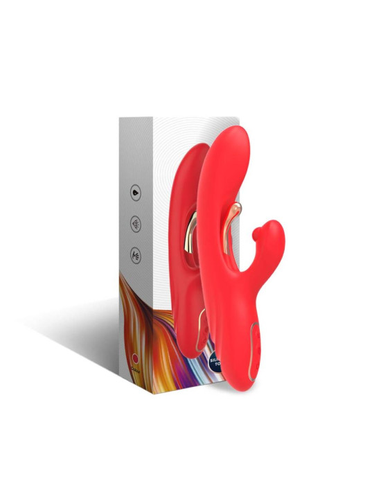 ARMONY VIBRADOR ESTIMULADOR PUNTO G Y CLITORIS CON LENGUA OSCILANTE ROJO