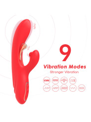 ARMONY VIBRADOR ESTIMULADOR PUNTO G Y CLITORIS CON LENGUA OSCILANTE ROJO