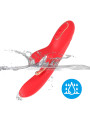 ARMONY VIBRADOR ESTIMULADOR PUNTO G Y CLITORIS CON LENGUA OSCILANTE ROJO