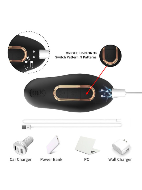 ARMONY VIBRADOR ANAL PROSTATA CONTROL REMOTO NEGRO