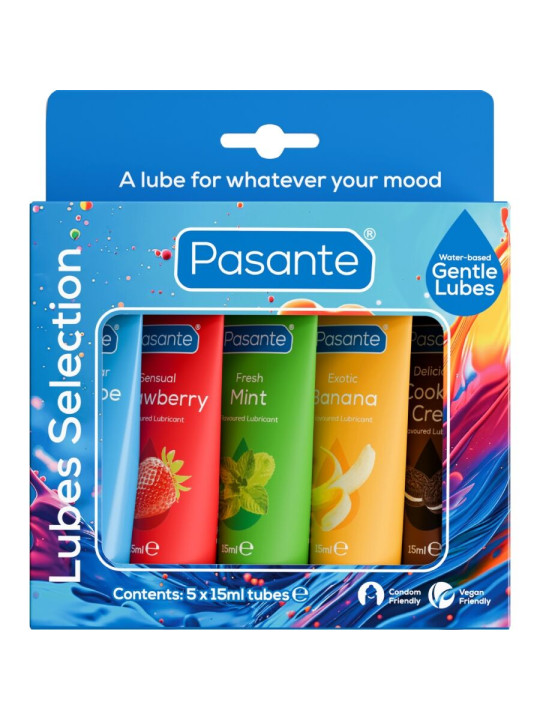 PASANTE PACK LUBRICANTES SABORES VARIADOS 5 UDS X 15 ML
