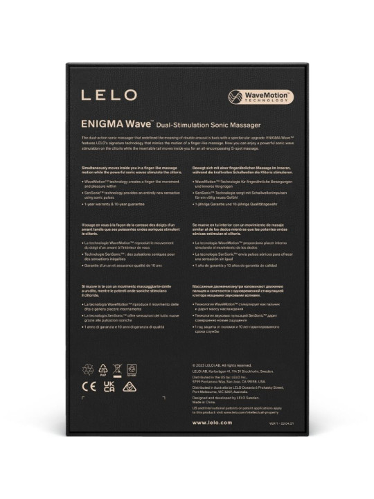 LELO ENIGMA WAVE MASAJEADOR TRIPLE VIBRACION MORADO
