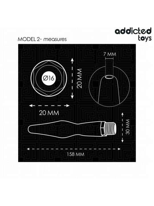 ADDICTED TOYS LIMPIADOR ANAL CON ADAPTADOR UNIVERSAL MODELO 2