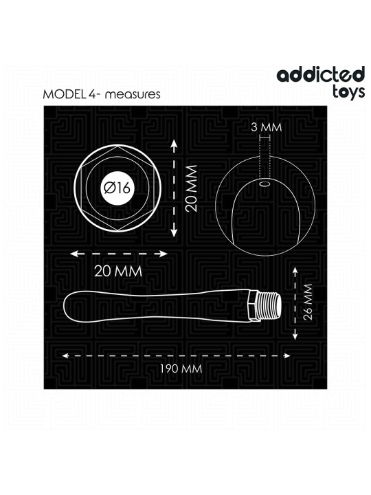 ADDICTED TOYS LIMPIADOR ANAL CON ADAPTADOR UNIVERSAL MODELO 4