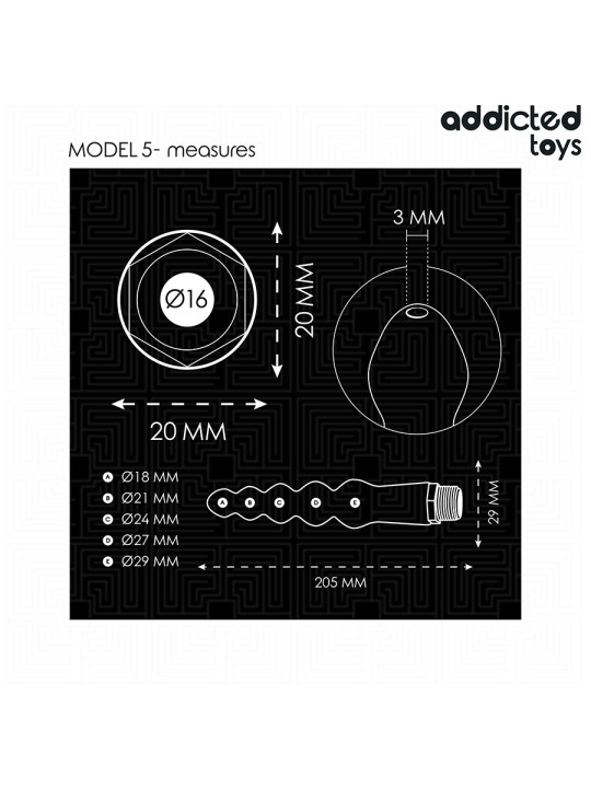 ADDICTED TOYS LIMPIADOR ANAL CON ADAPTADOR UNIVERSAL MODELO 5