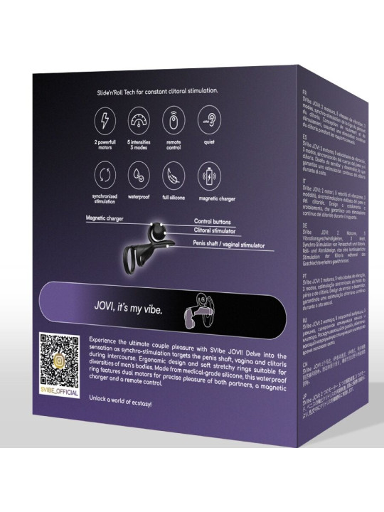 SNAIL VIBE JOVI ANILLO DE PAREJA CONTROL REMOTO NEGRO