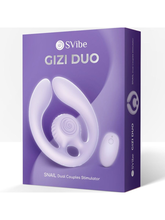 SNAIL VIBE GIZI DUO ESTIMULADOR DE PAREJAS CONTROL REMOTO LILA