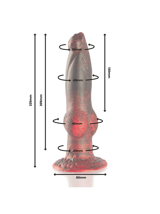 EPIC PROMETHEUS DILDO TITAN EN LLAMAS RECARGABLE CONTROL REMOTO