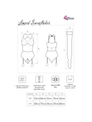 LIVCO CORSETTI FASHION LIMPID SNOWFLAKES LC 90604 BODY MEDIAS DIADEMA NAVIDENA S M