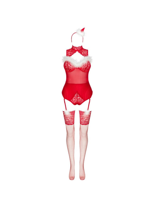 LIVCO CORSETTI FASHION LIMPID SNOWFLAKES LC 90604 BODY MEDIAS DIADEMA NAVIDENA L XL