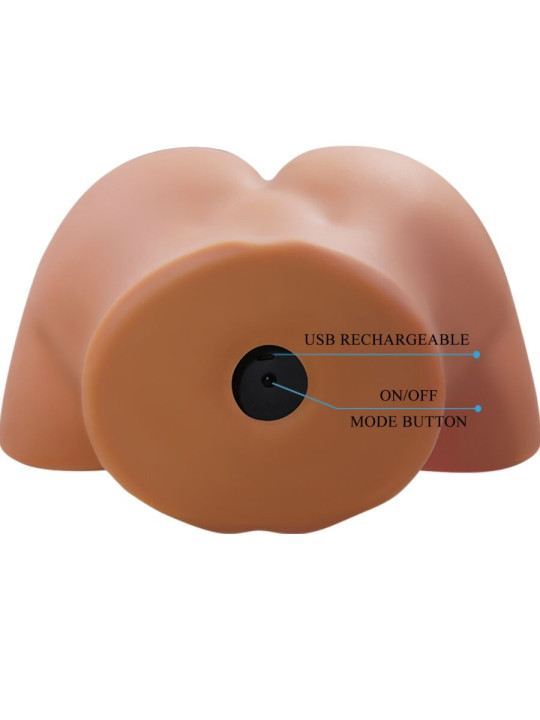 CRAZY BULL ILANA TRASERO FEMENINO REALISTA VIBRADOR SUCCIONADOR CON SONIDO 68 KG