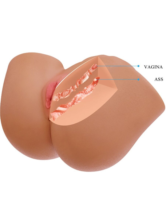 CRAZY BULL ILANA TRASERO FEMENINO REALISTA VIBRADOR SUCCIONADOR CON SONIDO 68 KG