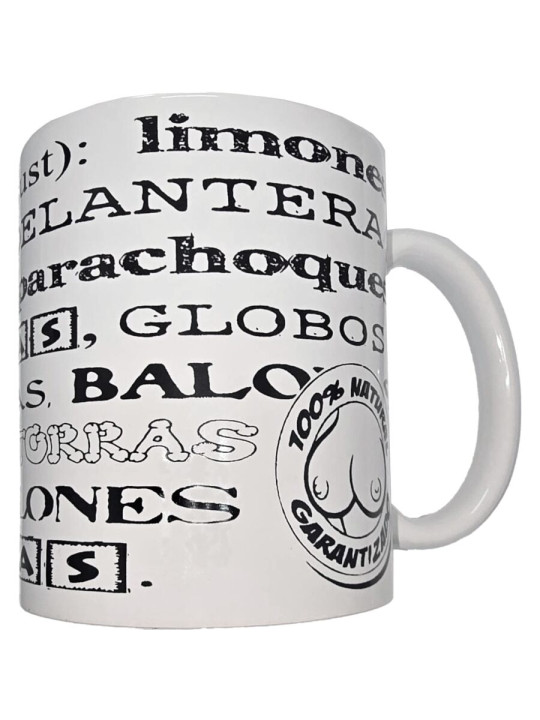 DIABLO PICANTE TAZA BLANCA DE SINONIMOS TETAS 370 ML