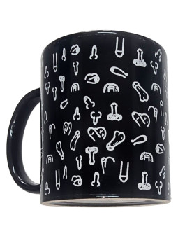 DIABLO PICANTE TAZA NEGRA PENES 370 ML