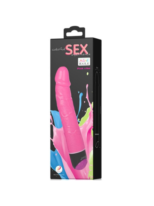 VIBRADOR REALISTICO ROSA 23 CM MULTIVELOCIDAD DE LA MARCA BAILE