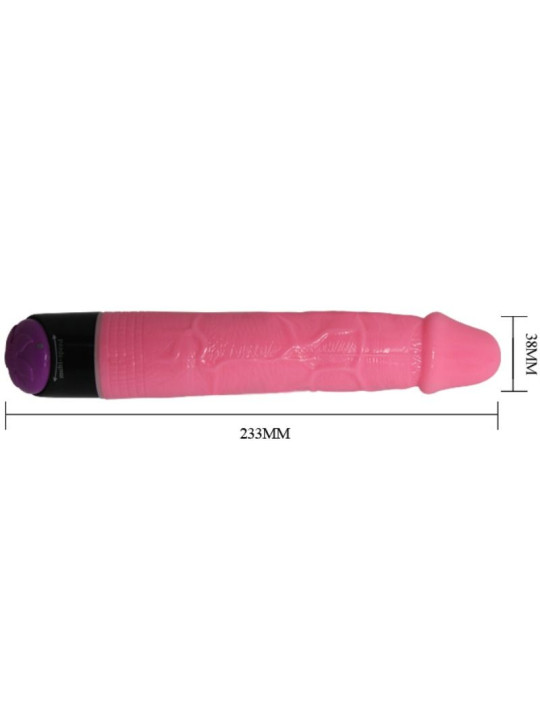 VIBRADOR REALISTICO ROSA 23 CM MULTIVELOCIDAD DE LA MARCA BAILE