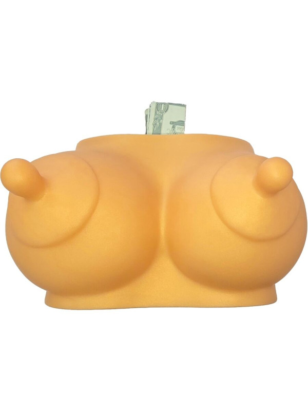 DIABLO PICANTE HUCHA FORMA DE TETAS TONO DORADO