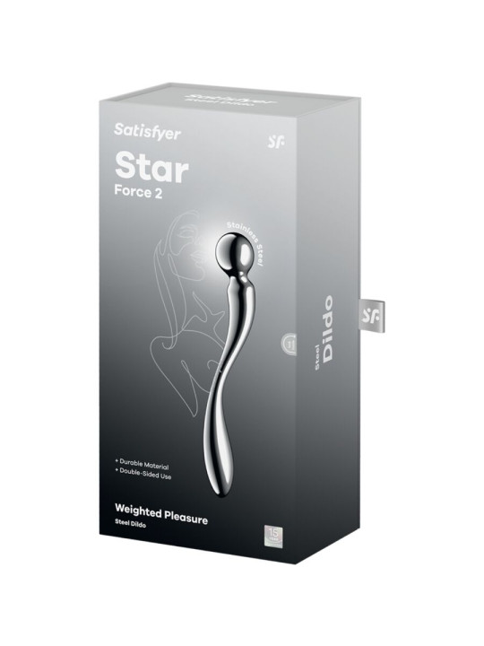 SATISFYER STAR FORCE 2 DILDO ACERO INOXIDABLE DOBLE USO