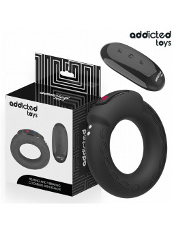 ADDICTED TOYS ANILLO PENE VIBRADOR EFECTO CALOR CONTROL REMOTO