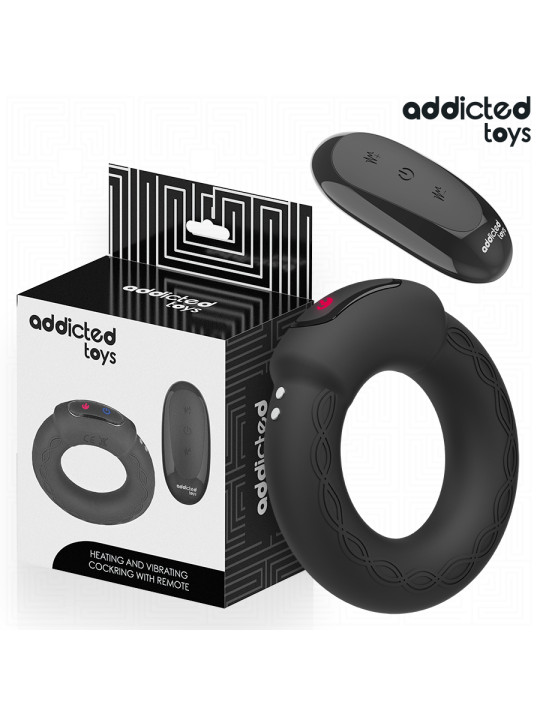 ADDICTED TOYS ANILLO PENE VIBRADOR EFECTO CALOR CONTROL REMOTO