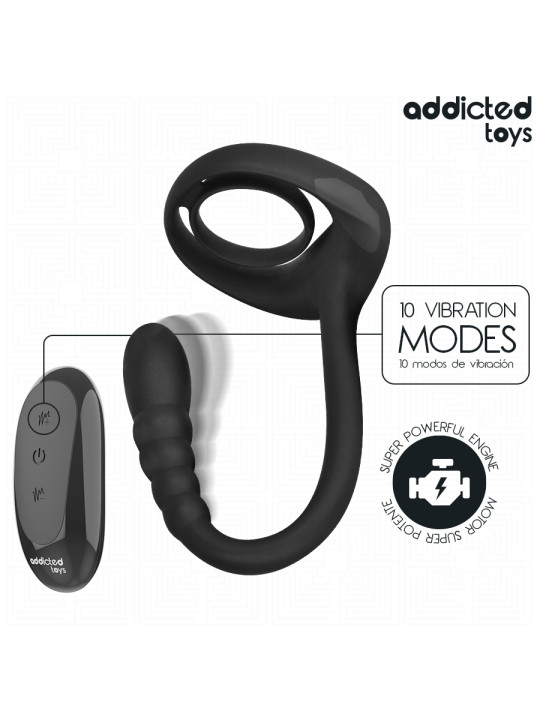 ADDICTED TOYS ANILLO PENE VIBRADOR PUNTOP CONTROL REMOTO