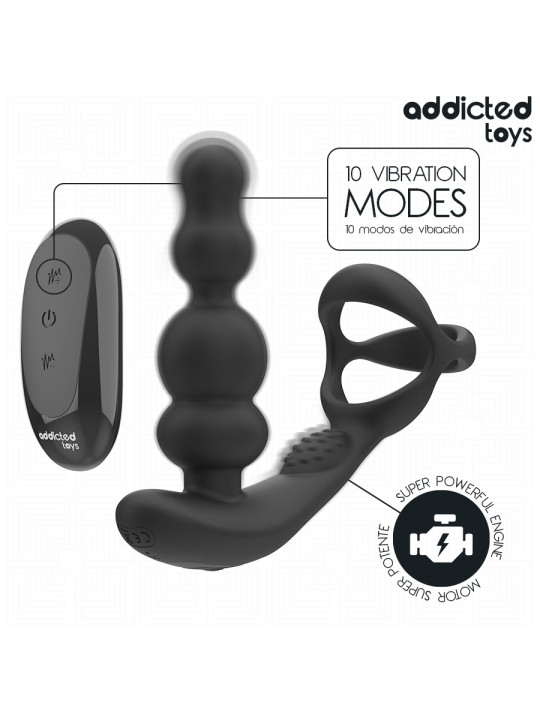 ADDICTED TOYS MASAJEADOR PROSTATICO ROTATORIO CONTROL REMOTO