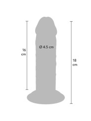 GET REAL DILDO DELUXE DONG GRUESO DE DOBLE DENSIDAD TPE 18 CM