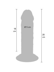 GET REAL DILDO DELUXE DONG GRUESO DE DOBLE DENSIDAD TPE 20 CM