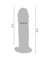GET REAL DILDO DELUXE DONG GRUESO DE DOBLE DENSIDAD TPE 23 CM