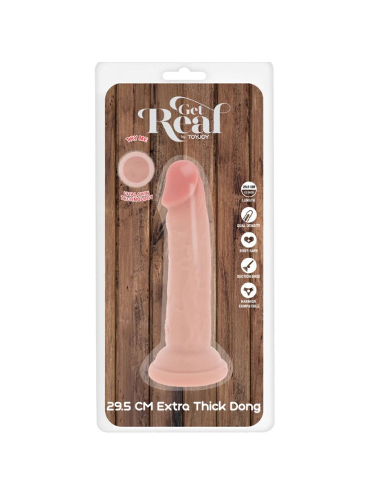 GET REAL DILDO DELUXE DONG GRUESO DE DOBLE DENSIDAD TPE 295 CM