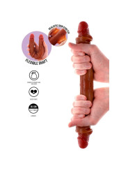 GET REAL DILDO DOBLE DONG DE SILICONA CARAMELO 35 CM