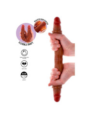 GET REAL DILDO DOBLE DONG DE SILICONA CARAMELO 40 CM