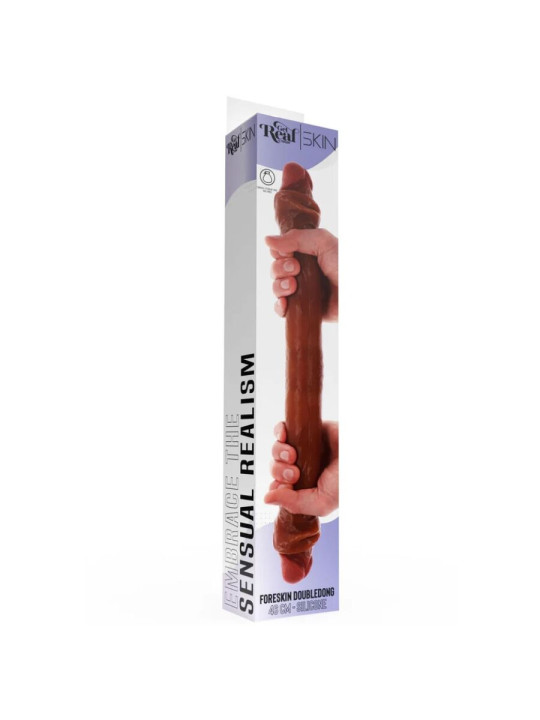 GET REAL DILDO DOBLE DONG DE SILICONA CARAMELO 46 CM