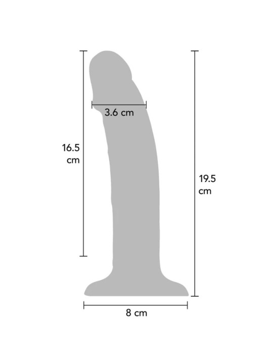 GET REAL DILDO REALISTA VIBRADOR DE SILICONA CLARO 195 CM