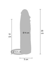 GET REAL FUNDA HYDRATED SKIN DE SILICONA PARA PENE CARAMELO 20 CM