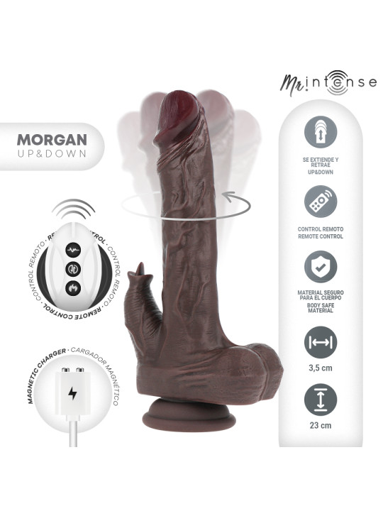 MR INTENSE MORGAN REALISTICO MULTIFUNCION CON VIBRACION ROTACION Y UP AND DOWN CONTROL REMOTO 23 CM O 35 CM