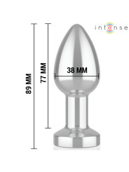 INTENSE PLUG ANAL DE METAL VIBRADOR CON LUCES LED Y CONTROL REMOTO TALLA M