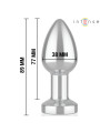 INTENSE PLUG ANAL DE METAL VIBRADOR CON LUCES LED Y CONTROL REMOTO TALLA M