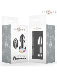 INTENSE PLUG ANAL DE METAL VIBRADOR CON LUCES LED Y CONTROL REMOTO TALLA M