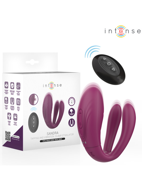 INTENSE SANDRA VIBRADOR ESTIMULADOR DE PINZAS CON GOLPETEO CONTROL REMOTO
