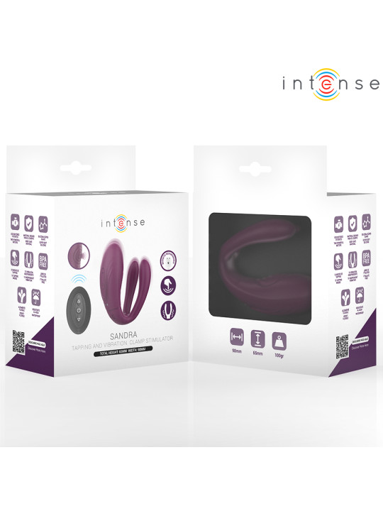 INTENSE SANDRA VIBRADOR ESTIMULADOR DE PINZAS CON GOLPETEO CONTROL REMOTO