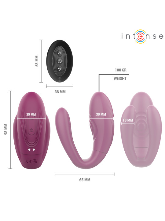 INTENSE SANDRA VIBRADOR ESTIMULADOR DE PINZAS CON GOLPETEO CONTROL REMOTO